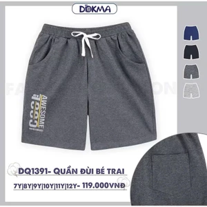 Quần Cộc, Quần Đùi Dáng Thể Thao Da Cá Bé Trai Dokma DQ1416 DQ1417 DQ1391 DQ1369 DQ1392