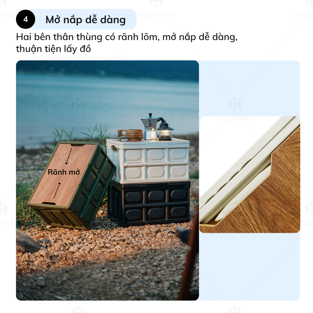 Hộp Đựng Đồ Cắm Trại Gấp Gọn Đa Năng Tiện Lợi Mang Theo Khi Đi Du Lịch Cắm Trại, Dã Ngoại Ngoài Trời