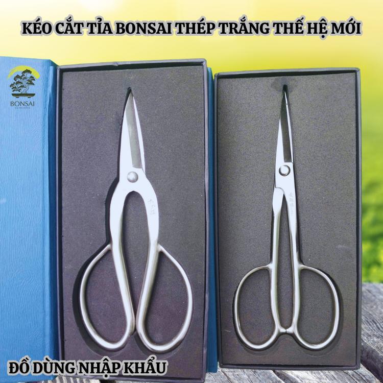 Kéo cắt tỉa cành cây bằng thép trắng đúc nguyên khối không gỉ