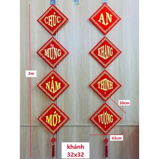 Câu Đối Tết 2026, Khánh Liễng Treo Tường Trang Trí, decor nhà cửa, Dải Liễn Nhung Đỏ sắc nét Chúc Mừng Năm Mới
