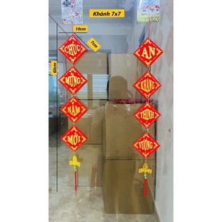Câu Đối Tết 2026, Khánh Liễng Treo Tường Trang Trí, decor nhà cửa, Dải Liễn Nhung Đỏ sắc nét Chúc Mừng Năm Mới