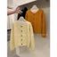 TRIANGLE - Honey Knitted - Áo len cúc sừng phong cách Hàn quốc dành cho mùa đông, dáng rộng rãi dễ mặc, thoải mái