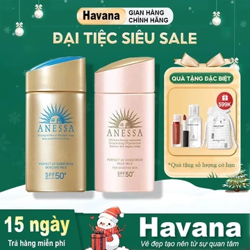 Kem chống nắng Anessa Perfect UV Sunscreen SPF50+ PA ++++ bảo vệ hoàn hảo, Sữa chống nắng