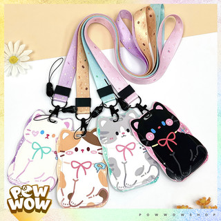 Bao Đựng Thẻ Nhân Viên Nhựa Cứng ABS Họa Tiết Mèo Cat House Cute Dễ Thương Nắp Trượt Tiện Lợi
