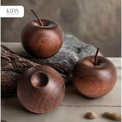 Táo khuếch tán hương bằng gỗ thiết kế sáng tạo, biểu tượng táo bình an – đồ decor trang trí nhà cửa, giúp lan tỏa hương