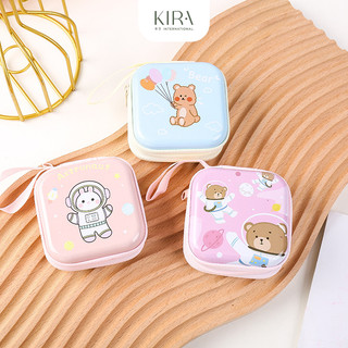Túi Ví đựng tiền xu, chun buộc tóc, đồ chơi, có dây kéo dễ thương bằng thiếc cho trẻ em