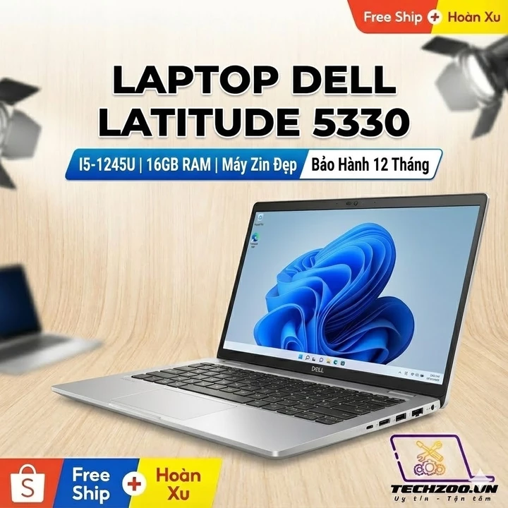 Laptop Dell Latitude 5330 - Core i5-1245U vPro | Ram 16GB | 13.3 inch FHD 1,2kg, nhập JP BH12T