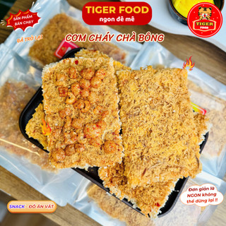 Cơm Cháy Chà Bông TIGER FOOD 04 Vị: Siêu Chà Bông, Tóp Mỡ, Phô Mai, Trứng Muối - Giòn Rụm Đậm Vị - Đồ ăn vặt Snack