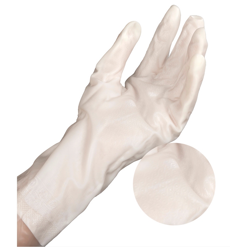 Găng tay rửa bát lót nỉ cổ dài 45cm , gang tay cao siêu dai bo chun chống tuột bảo vệ đôi tay SH0042
