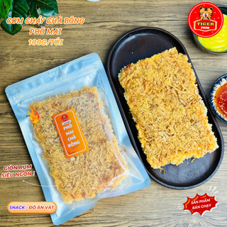 Cơm Cháy Chà Bông TIGER FOOD 04 Vị: Siêu Chà Bông, Tóp Mỡ, Phô Mai, Trứng Muối - Giòn Rụm Đậm Vị - Đồ ăn vặt Snack