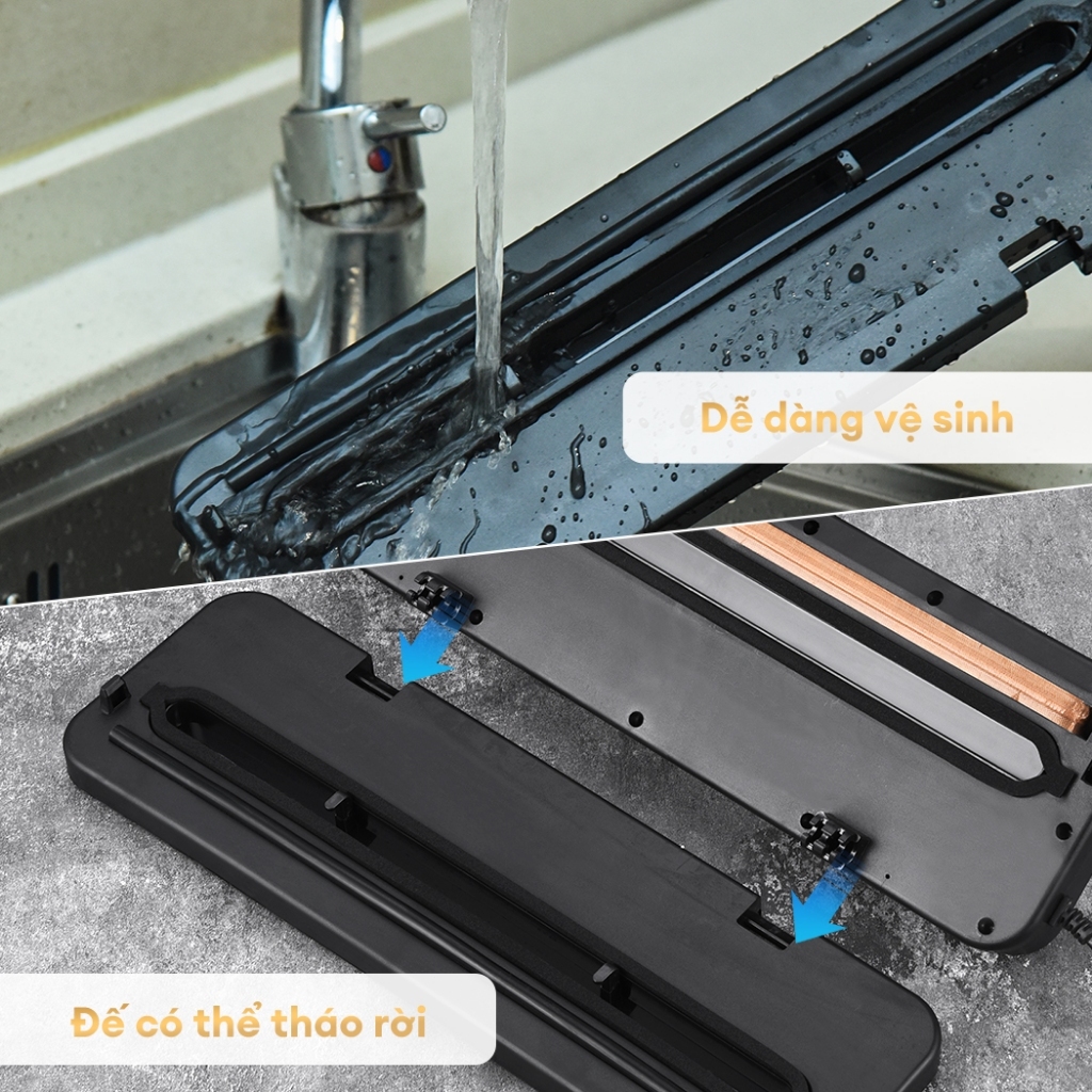 RELAAX Máy Hút Chân Không Đa Năng - Tia UV Khử Trùng + Tặng 30 Túi, Hút Mạnh, Nhiều Chế Độ Bảo Quản Thực Phẩm Tươi Lâu