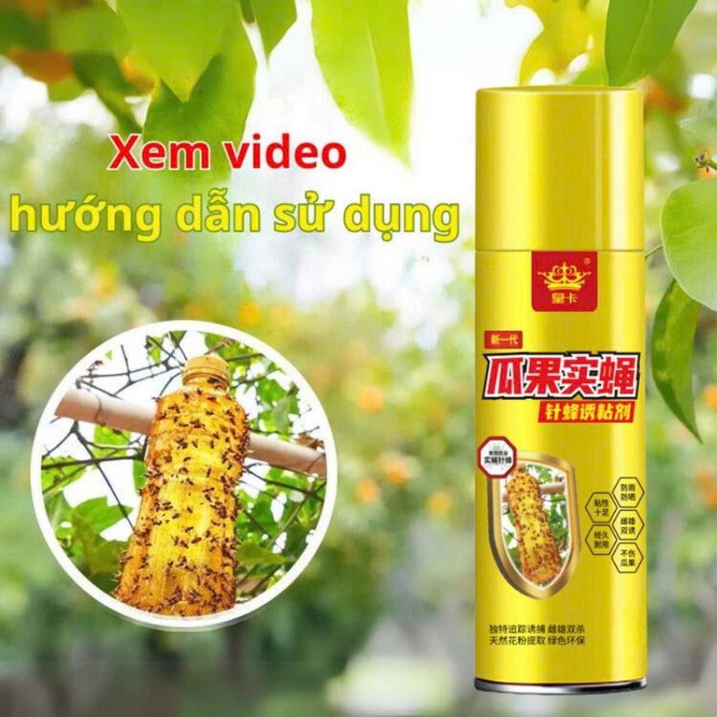 Bình Xịt Bẫy Ruồi Vàng Chính Hãng 260ml - An Toàn, Không Độc Hại