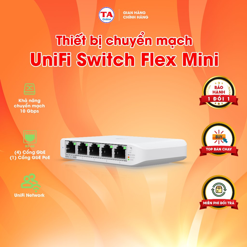 Thiết bị chuyển mạch Ubiquiti UniFi Switch Flex Mini (USW-Flex-Mini ...
