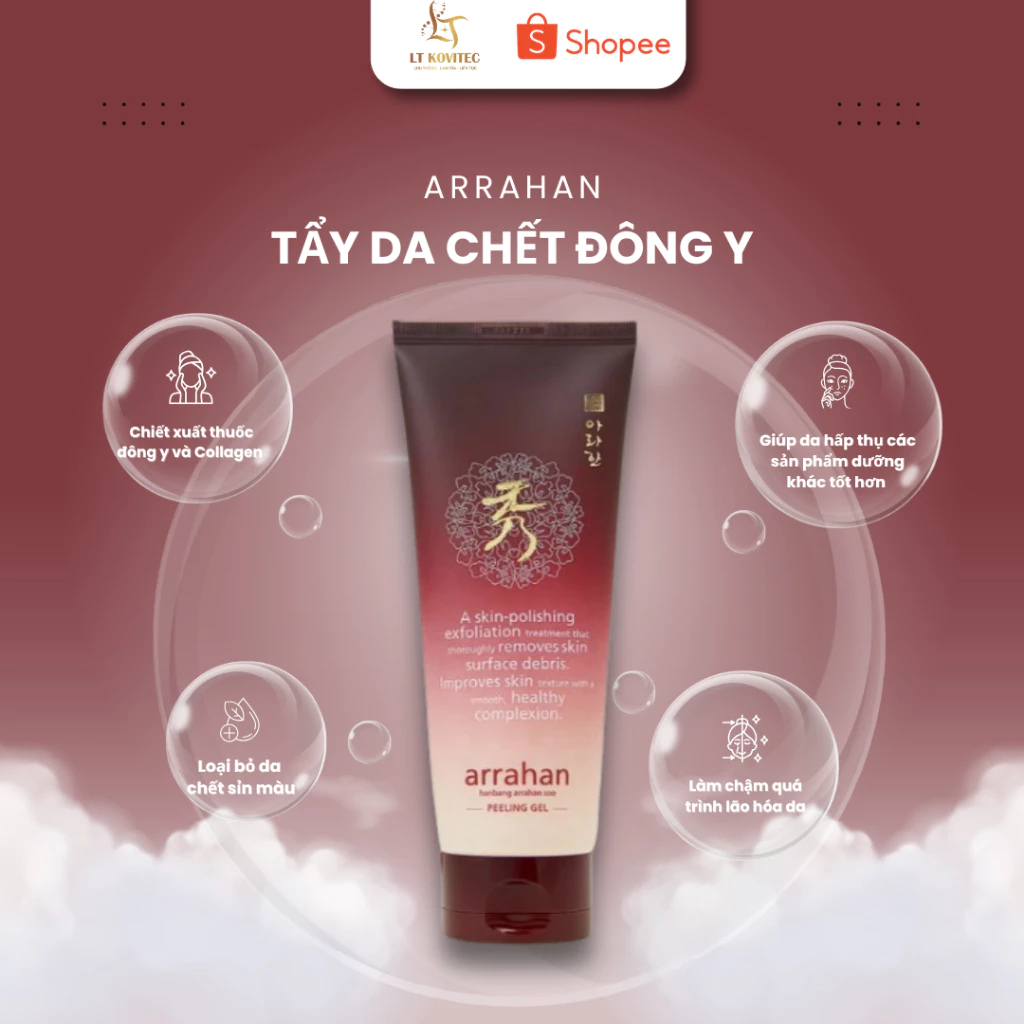 Combo 2 Tẩy Da Chết Arrahan Than + Thảo Dược Giúp Da Sạch Sâu, Hỗ Trợ Hấp Thụ Các Dưỡng Chất Dưỡng Da 180ML