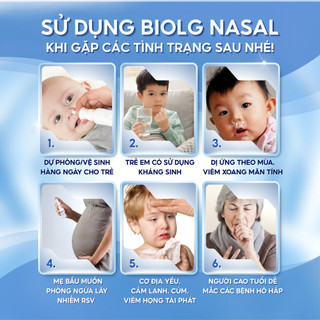Xịt Mũi Họng Cho Trẻ BioLG Nasal 35 Tỷ Lợi Khuẩn Vệ Sinh Mũi Họng Dịu Nhẹ Cho Bé