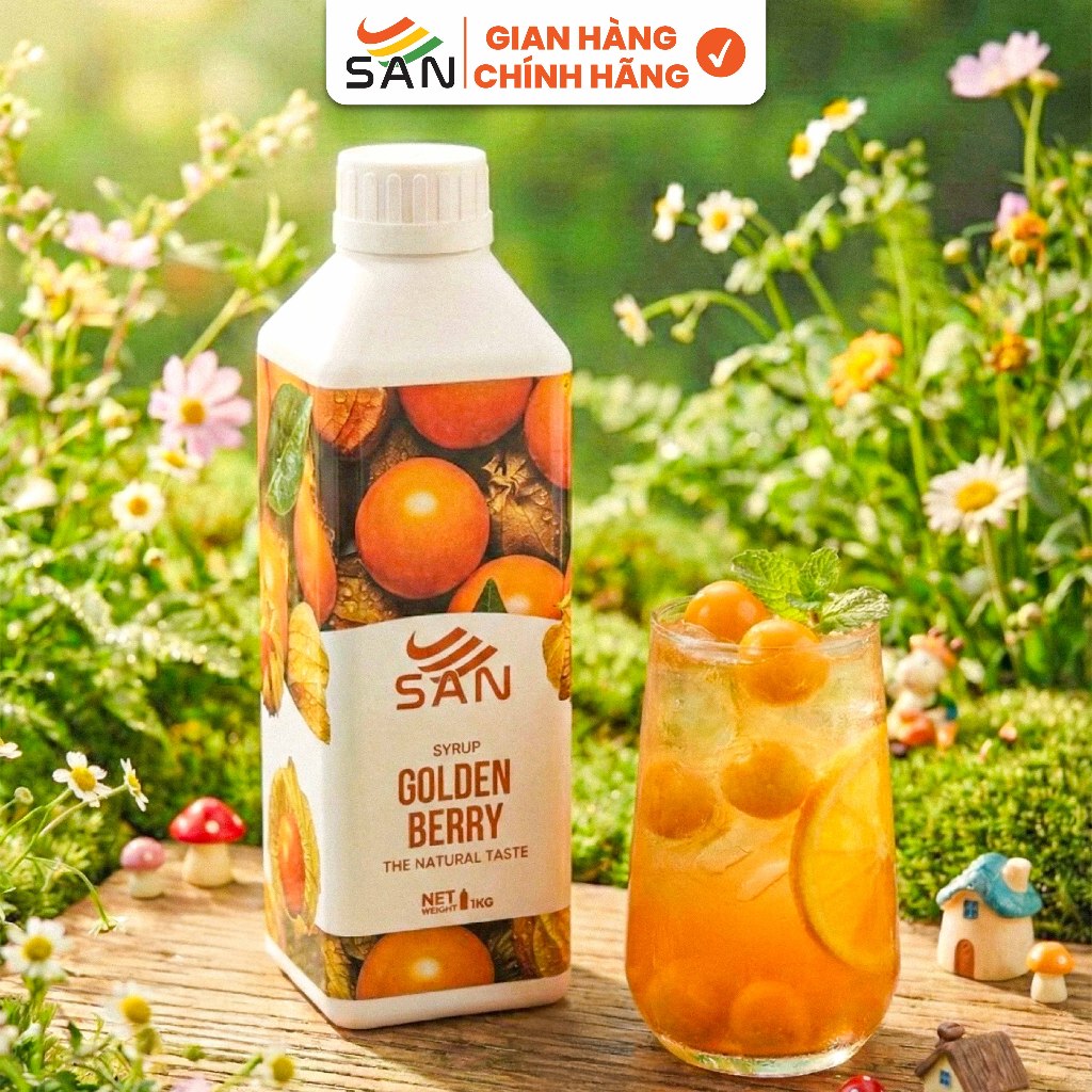 Syrup/siro TẦM BÓP SAN (có mẫu thử) - Trái Cây Tự Nhiên - Hương Thơm, Màu Sắc Nổi Bật