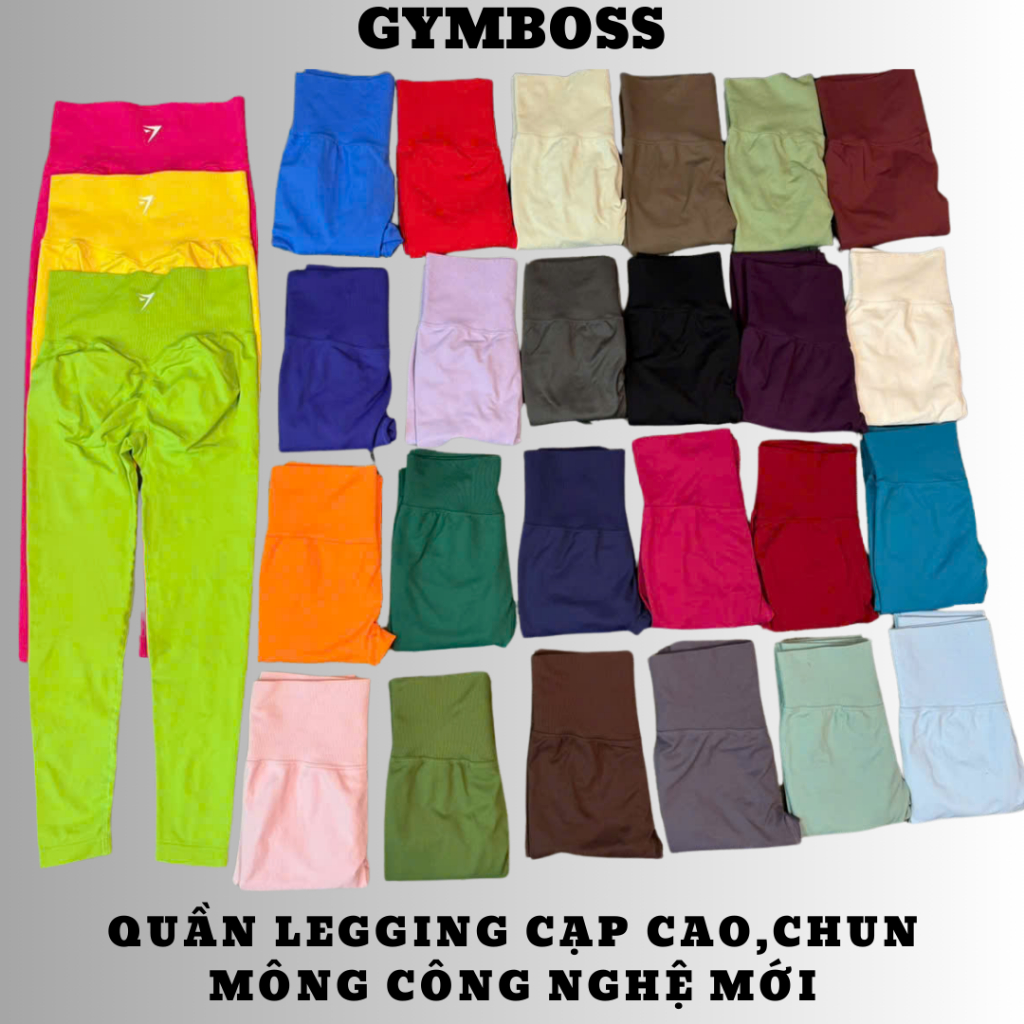 Quần Legging Tập Gym,Cạp Cao Chun Mông Tôn Dáng,Chất Dệt Kim 10% Elast Cao Cấp GB134 (Bản Mới)