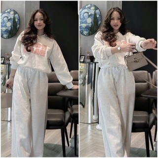 SÉT BỘ NỈ MÀU TÀN CHỮ NỔI