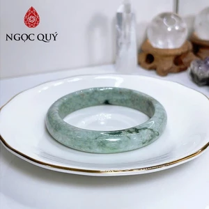 Vòng cẩm thạch A Myanmar - Ngọc phỉ thúy type A màu xanh táo bản hẹ ni 51 -59 mm - Ngoc Quý