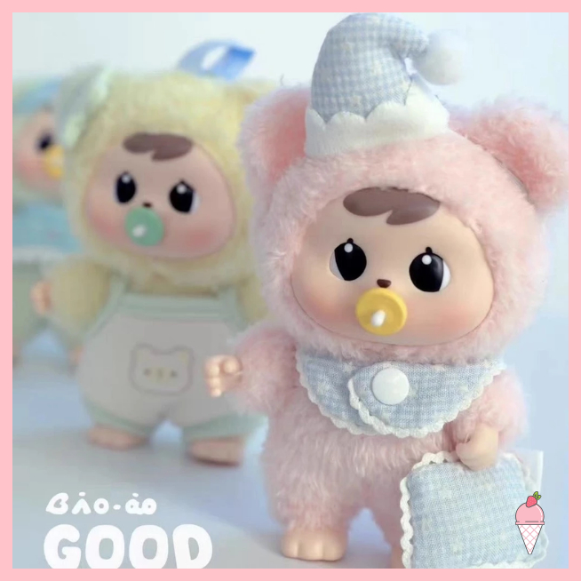[Hỏa tốc HCM] Móc khóa gấu bông Bao-ao V2 Good Night Baby Serie chính hãng