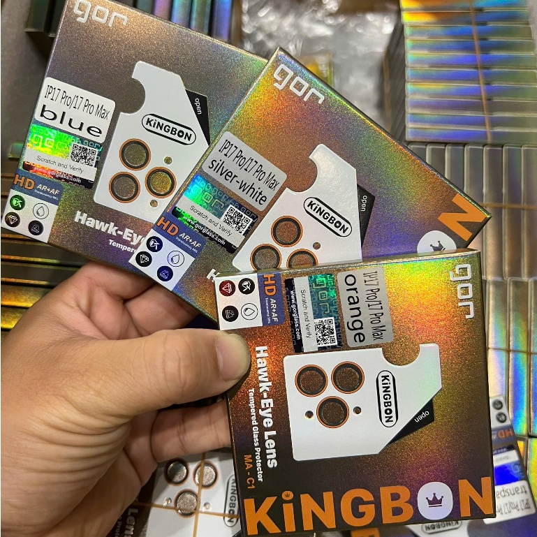 Kính Bảo vệ Camera iPhone cho 14Promax/15ProMax/16ProMax/17ProMax chính hãng Gor KiNGBON MA-C1