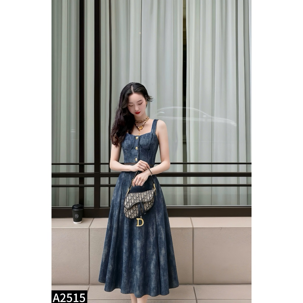 Set áo Vest phối chân váy midi dáng dài A2515