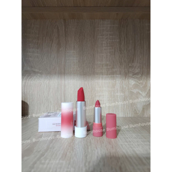 THANH LÝ CẬN DATE - Set Son Thỏi 3CE Cashmere Hug Lipstick ( Tặng Kèm Son Mini 05 Cozy Hồng Rose) 4.5g