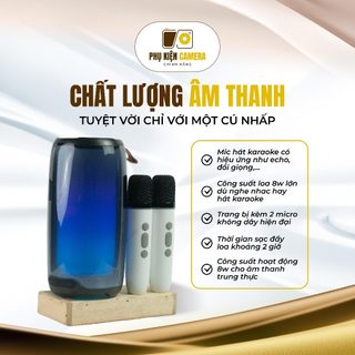 Loa Karaoke Bluetooth Zitek S25 – Công Suất 8W, Bass, LED – Tặng 2 Micro Không Dây
