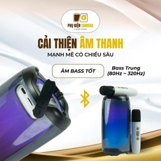Loa Karaoke Bluetooth Zitek S25 – Công Suất 8W, Bass, LED – Tặng 2 Micro Không Dây