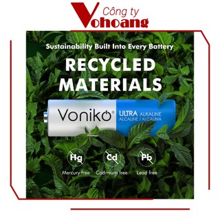 [SALE] Vỉ 3 viên pin Alkaline AA Thương Hiệu Mỹ Voniko chất lượng cao, bền bỉ, hiệu năng vượt trội