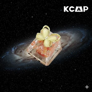Keycap Nghệ Thuật Resin Hình Bướm – Phiên Bản Vàng & Trắng | KCAP - World of keycaps
