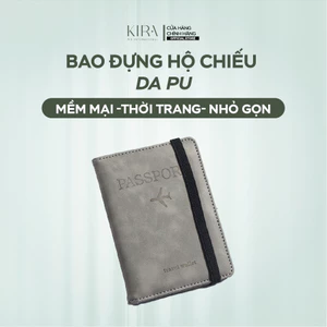 Bao da PU đựng hộ chiếu, thiết kế tiện lợi để sắp xếp giấy tờ và nhiều loại thẻ gọn gàng.