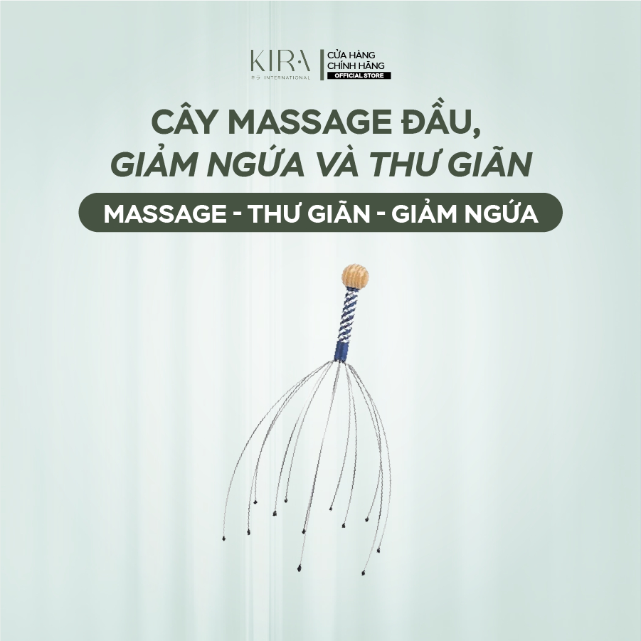 Cây massage da đầu giúp giảm ngứa, mang lại cảm giác thư giãn và thoải mái tinh thần, phù hợp sử dụng tiện lợi.