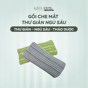 Gối che mắt giúp thư giãn và ngủ sâu, tạo cảm giác áp lực vi trọng lực dễ chịu, ruột nhồi hạt quyết minh tử.