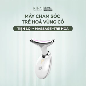 Máy chăm sóc trẻ hóa vùng cổ với massage rung và ánh sáng 7 màu, hỗ trợ nâng cơ, giúp gương mặt thon gọn và tạo dáng .