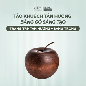 Táo khuếch tán hương bằng gỗ thiết kế sáng tạo, biểu tượng táo bình an – đồ decor trang trí nhà cửa, giúp lan tỏa hương