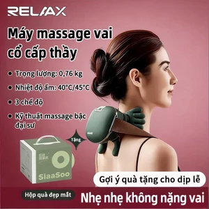 Máy Massage Vai Cổ Cao Cấp RELAAX - Massage Như Tay Thật & Nhiệt Hồng Ngoại - Pin Siêu Bền, Quà Tặng Sức Khỏe Ý Nghĩa