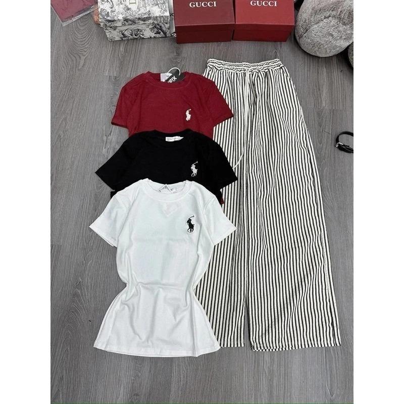 Sét Bộ Quần Áo Nữ thun Babyte NGỰA Phối Quần dọc kẻ ,Sét áo ôm body siêu gọn dáng đẹp cho các bạn nữ