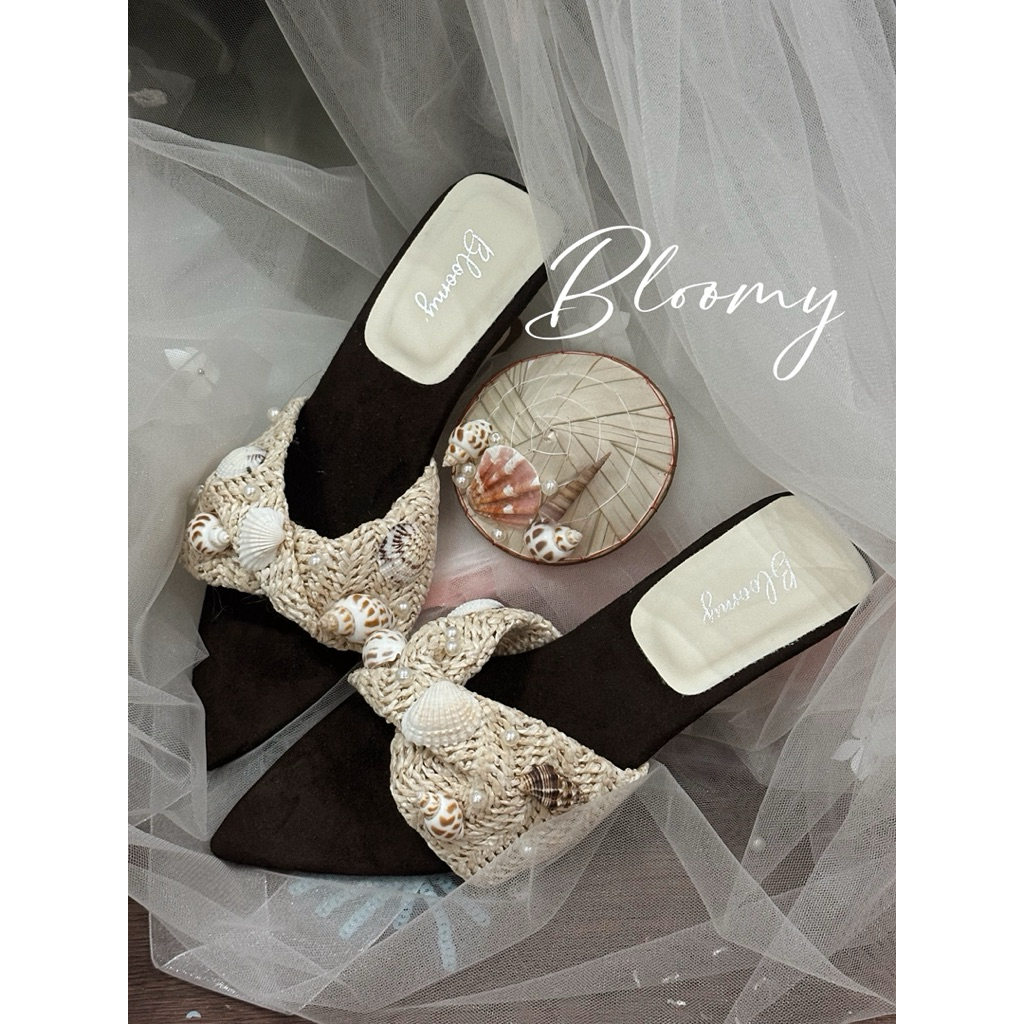 Guốc Bloomy Charm nón lá [Sea version]