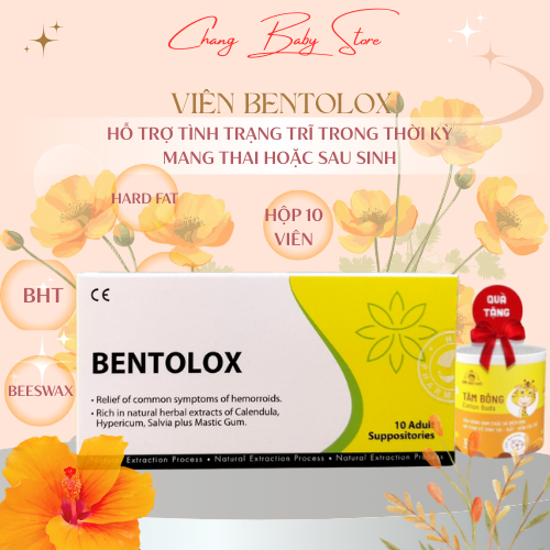 Viên Bentolox hỗ trợ tình trạng trĩ trong thời kỳ mang thai hoặc sau sinh hộp 10 viên
