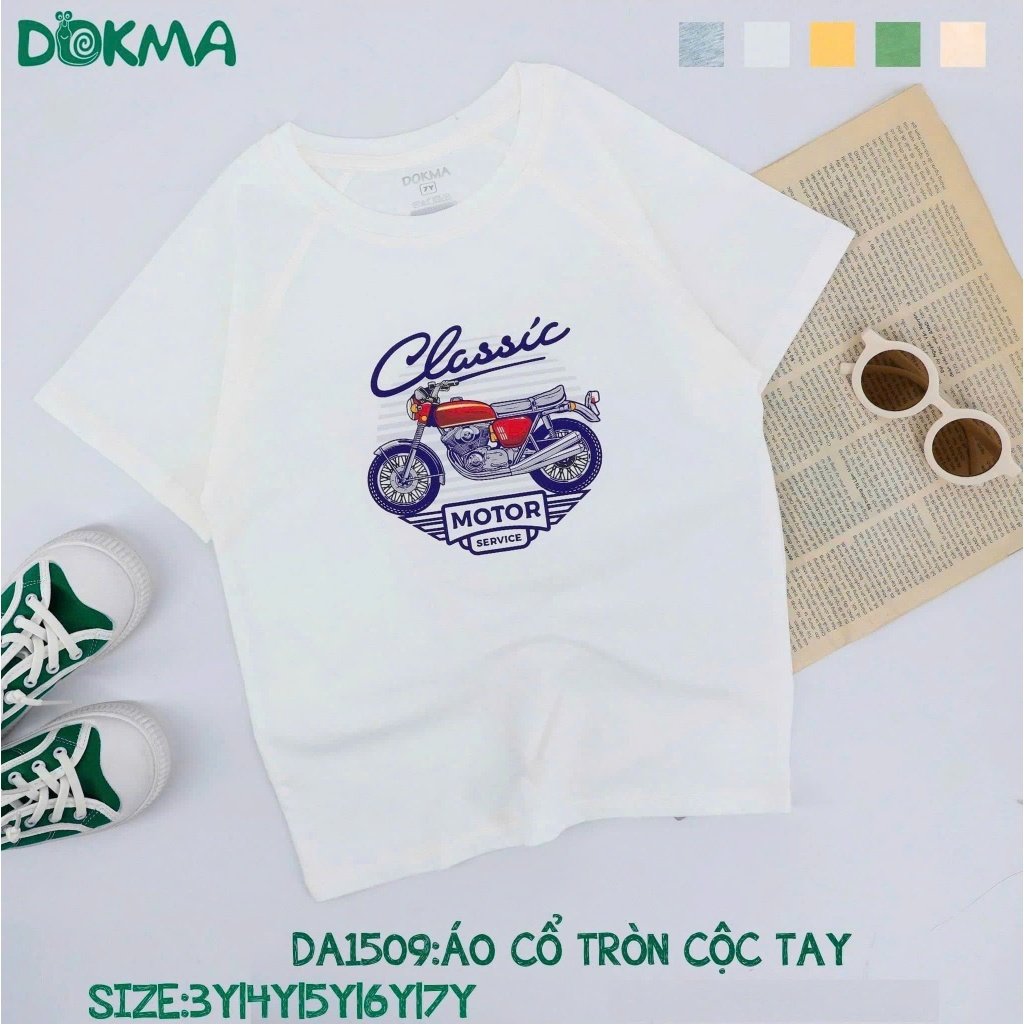(11-25kg, 3-7Y) Áo Cộc Tay Bé Trai Dokma DA1509 DA2132 DA2957