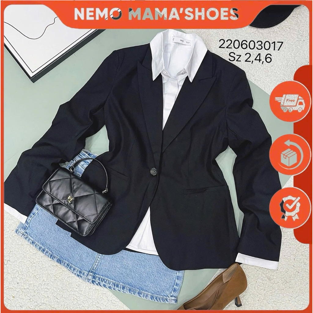 ZARA BLAZER NỮ ĐEN THANH LỊCH (220603017)