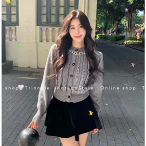 TRIANGLE - Metalic Sweater (Cân nhắc kỹ, returned is not welcomed)- Áo len kiểu Hàn Quốc phong cách thanh lịch