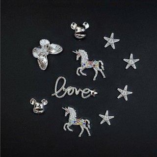 SET CHARM ĐÍNH ĐÁ CAO CẤP: SET NGỰA ĐÍNH ĐÁ KÈM BƯỜM VÀ CHỮ - PHỤ KIỆN DIY