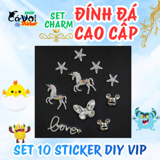 SET CHARM ĐÍNH ĐÁ CAO CẤP: SET NGỰA ĐÍNH ĐÁ KÈM BƯỜM VÀ CHỮ - PHỤ KIỆN DIY