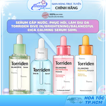 Serum Cấp Nước, Phục Hồi, Làm Dịu Da Torriden Dive In/Brightening/Balanceful Cica Calming Serum 50ml