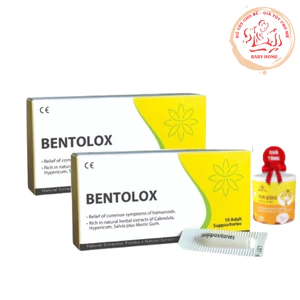 Combo 2 Hộp Bentolox hỗ trợ tình trạng trĩ trong thời kỳ mang thai
