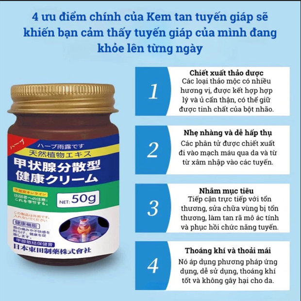 Kem Tan Rã Tuyến Giáp CHÍNH HÃNG Senjoko Nhật Bản - Giải Pháp Cường Giáp Hiệu Quả, Dễ Dàng Sử Dụng.