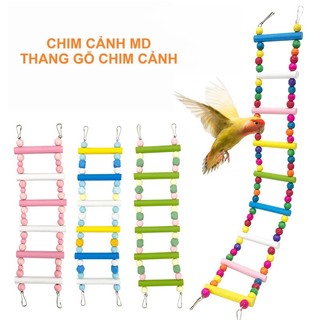 Thang Gỗ Leo Trèo Treo Lồng Chim Cảnh - Dùng Cho Vẹt/Sun Conures/Cockatiel/Budgie/Lovebird