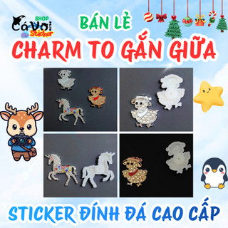 CHARM ĐÍNH ĐÁ CAO CẤP:CHARM GẮN GIỮA- HÀNG SIZE TO - PHỤ KIỆN DIY SIÊU VIP